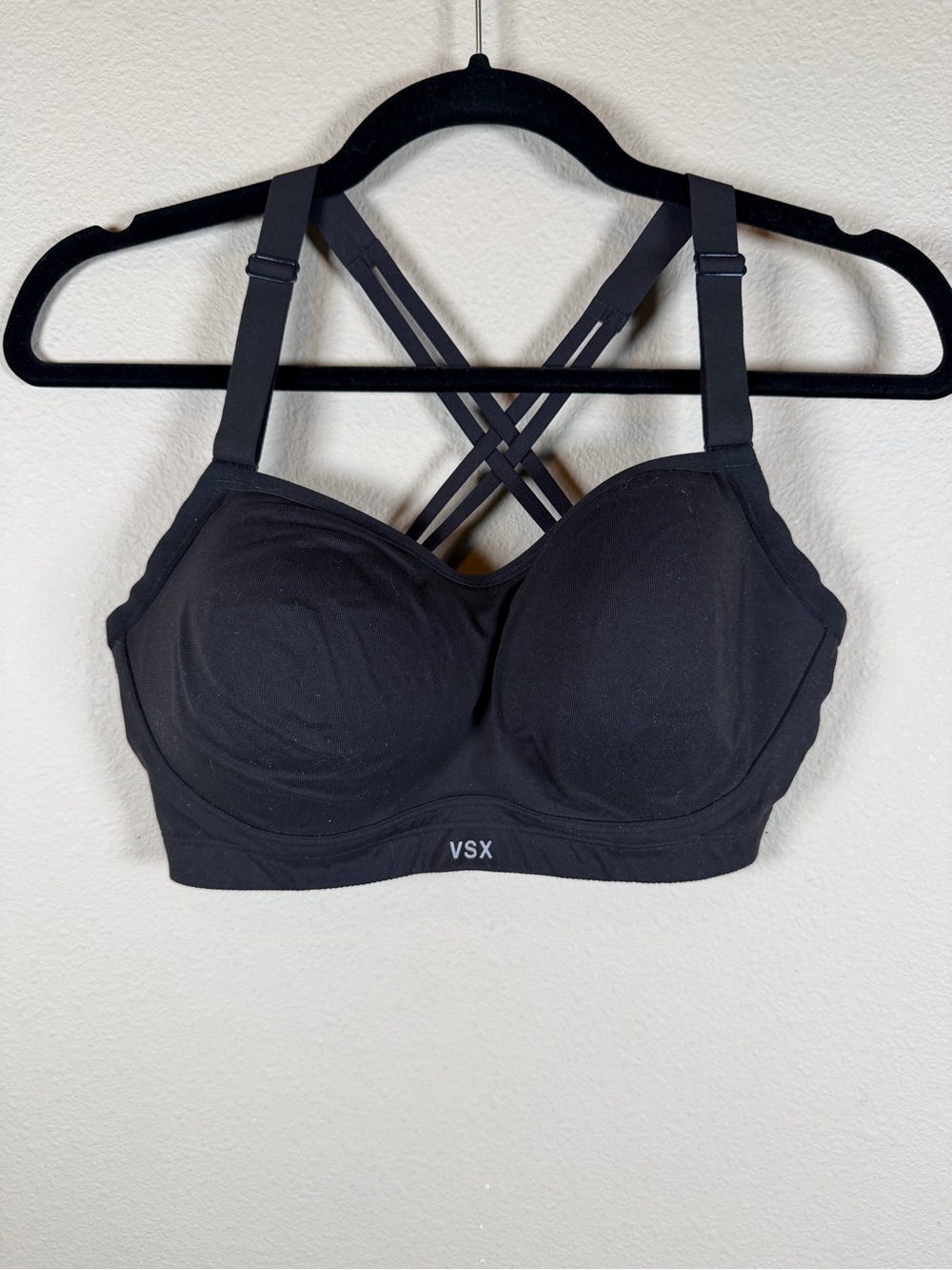 VSX Black Strappy Molded-Cup Sports Bra